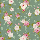 Tilda Sunday Brunch - Pernille Teal - Patchwork and Quilting Fabric from Brown's Craft Shed (Tags: Fabric Floral green stocktake-reactivated )