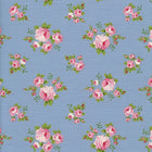 Tilda Sunday Brunch - Mille Sky - Patchwork and Quilting Fabric from Brown's Craft Shed (Tags: Fabric blue cottage Floral flowers Pernille pink romantic shabby chic Sunday Brunch Tilda vintage )