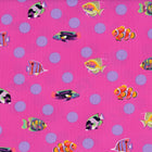 FreeSpirit Fabrics: Floral Reef by Tula Pink - School Crossing (Delphine) - Patchwork and Quilting Fabric from Brown's Craft Shed (Tags: Fabric beach children fish Floral Reef FreeSpirit Fabrics novelty ocean pink playful purple Spots tropical fish Tula Pink water whimsical )
