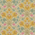 Tilda Songbird - Songbird Mustard - Patchwork and Quilting Fabric from Brown's Craft Shed (Tags: Fabric birds cottage cream Floral mustard nature pink teal Tilda Tilda Songbird vines vintage whimsical Yellow )