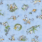 Clothworks Mouseplay by Anita Jeram (Light Denim) - Patchwork and Quilting Fabric from Brown's Craft Shed (Tags: Fabric Anita Jeram Clothworks Ladybirds Light Blue Mouseplay )