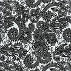 KK Fabrics Monochroma - Floral Paisley (White) - Patchwork and Quilting Fabric from Brown's Craft Shed (Tags: Fabric )