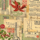 FreeSpirit Fabrics Holidays Past by Tim Holtz - Postcard Collage Multi - Patchwork and Quilting Fabric from Brown's Craft Shed (Tags: Fabric )