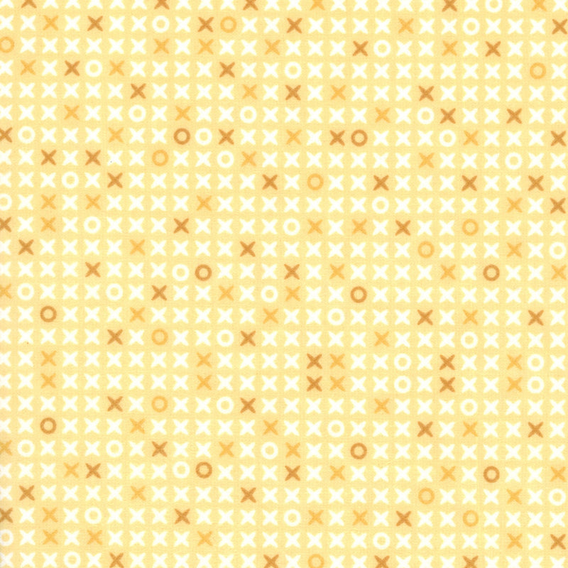 Robert Kaufman Cozy Cotton Flannel (Honey) - Patchwork and Quilting Fabric from Brown's Craft Shed (Tags: Fabric autumn basics circles Cozy Cotton flannel gold grid honey Robert Kaufman soft Warm Honey Crosses )