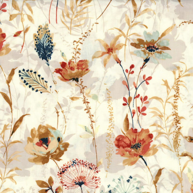 Moda Sandalwood - Patchwork and Quilting Fabric from Brown's Craft Shed (Tags: Fabric autumn blenders blue cream Floral flowers garden gold Moda nature Neutral rustic sage Sandalwood terracotta watercolour )