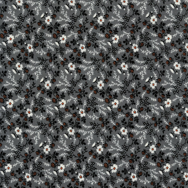 Moda Rustic Gatherings - Patchwork and Quilting Fabric from Brown's Craft Shed (Tags: Fabric autumn blenders charcoal countryside Floral grey Moda Primitive Gatherings quilting cotton rust Rustic Gatherings small print traditional vintage white )