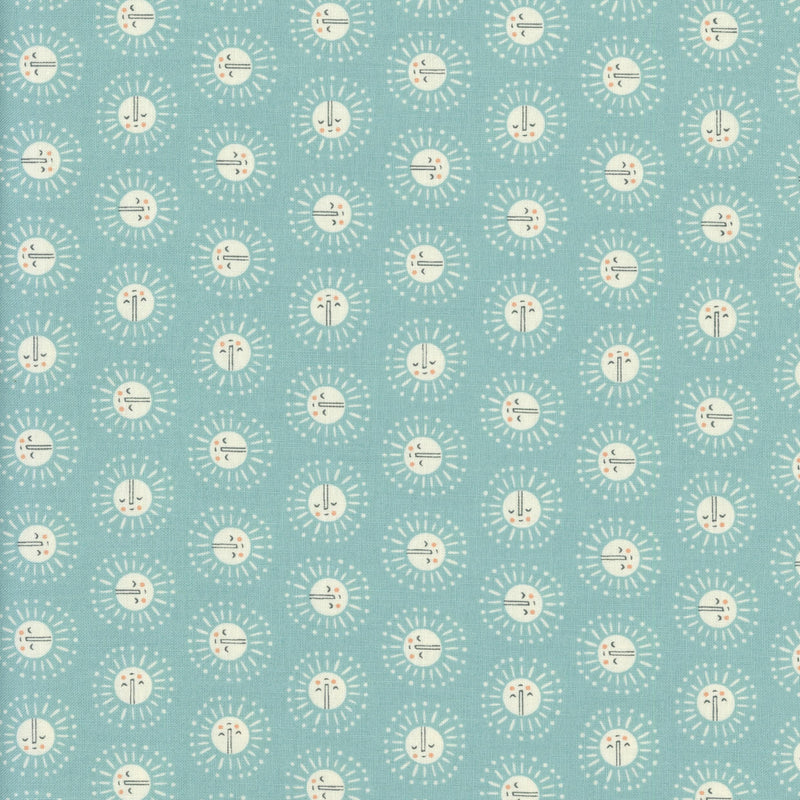 Moda Noah's Ark by Stacey Iset Hsu (Sunshine Aqua) - Patchwork and Quilting Fabric from Brown's Craft Shed (Tags: Fabric aqua blue children cute Moda nature Noah’s Ark nursery patchwork playful quilting Stacey Iset Hsu sun sunshine whimsical )