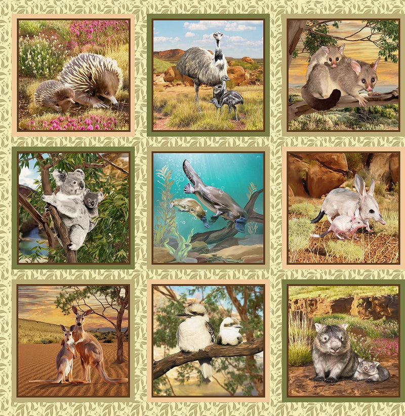 Kenard and Kenard Fabrics Wildlife Valley II - Patchwork and Quilting Fabric from Brown's Craft Shop (Tags: Fabric animal panel )