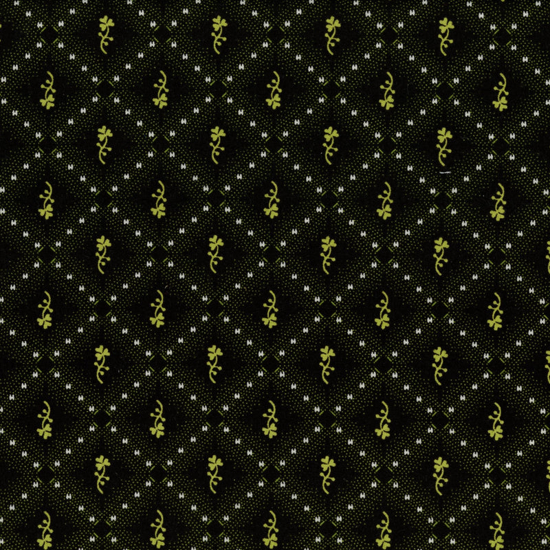 Two Green Zebras Lucky Charms - Patchwork and Quilting Fabric from Brown's Craft Shed (Tags: Fabric Black Floral )