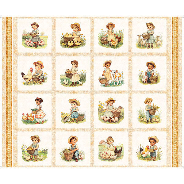 QT Fabrics Lil Farmers Picture Patches Panel - Patchwork and Quilting Fabric from Brown's Craft Shed (Tags: Fabric )