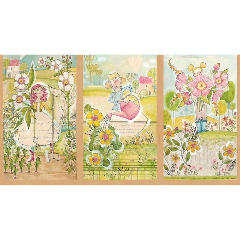 Blend Garden Girls Panel by Cori Dantini - Patchwork and Quilting Fabric from Brown's Craft Shed (Tags: Fabric )