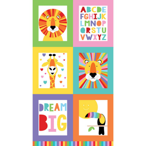 Devonstone Collection Safari Alphabet Panel by Creative Monsoon - Patchwork and Quilting Fabric from Brown's Craft Shed (Tags: Fabric )