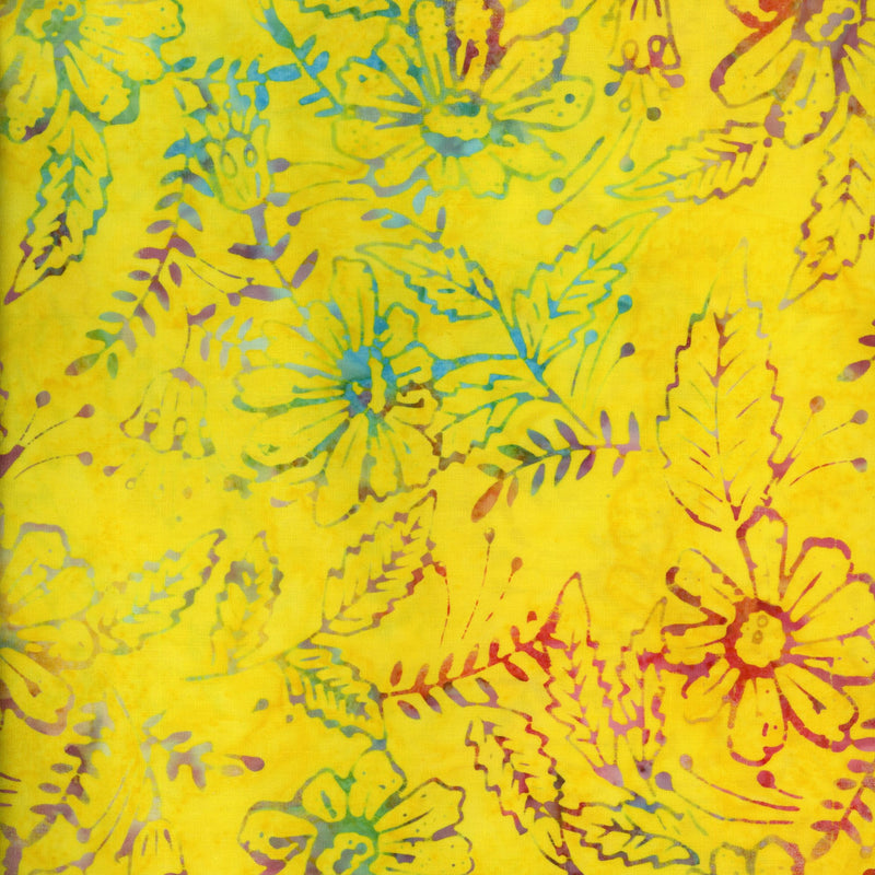 Ayu Batiks - Yellow Floral Harmony