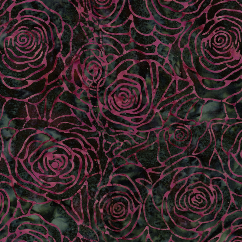 Batik Australia - Midnight Rose Batik
