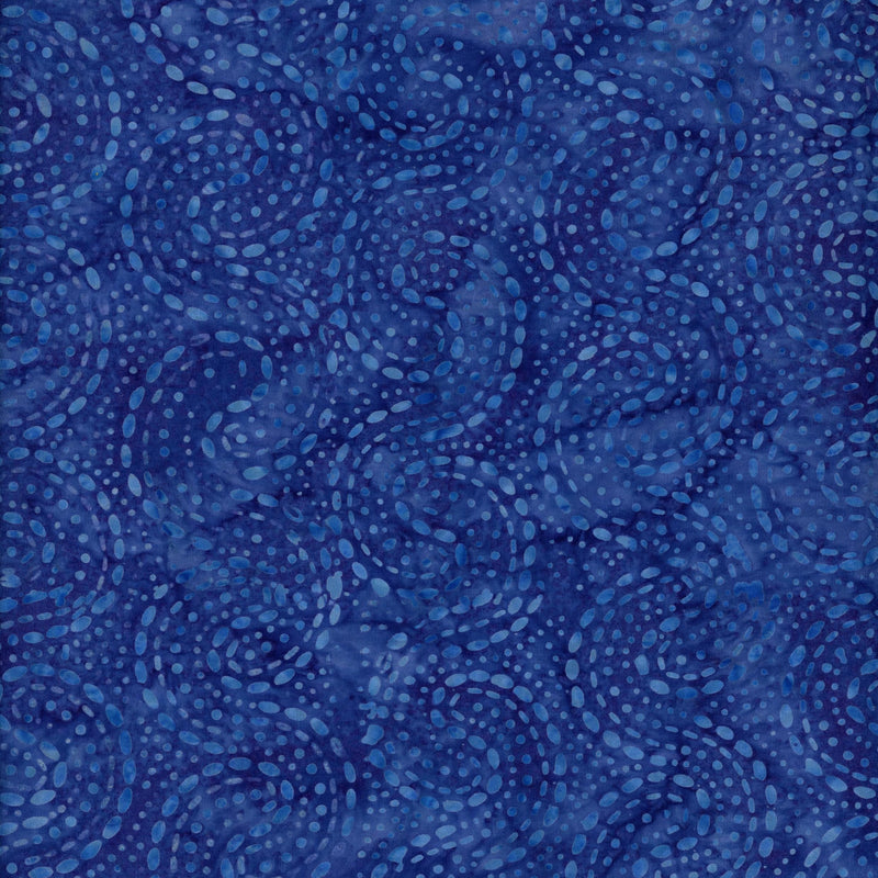 Batik Australia - Deep Blue Swirls Batik