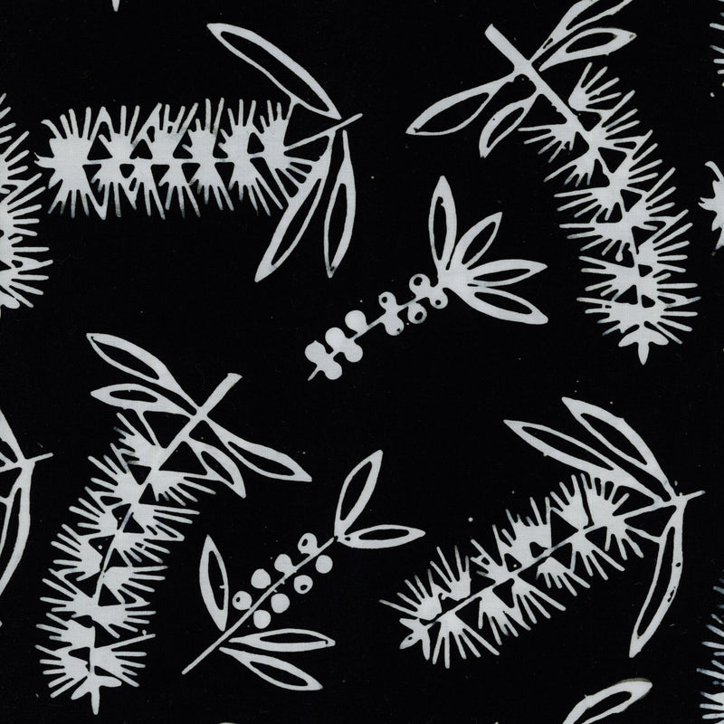 Batik Australia - Black & White Wattle