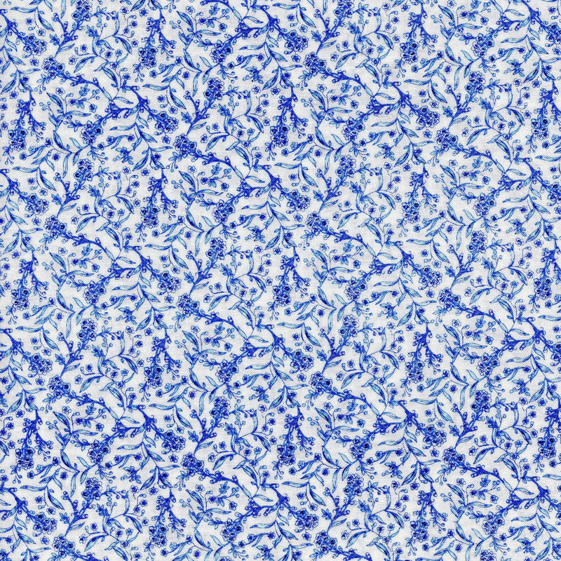 Blank Quilting Corporation Blue & White Floral - Patchwork and Quilting Fabric from Brown's Craft Shed (Tags: Fabric blue white )