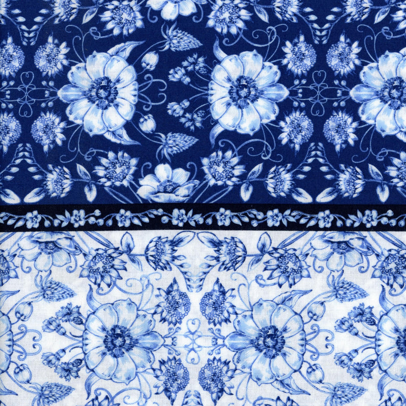 Blank Quilting Company Blue Floral - Patchwork and Quilting Fabric from Brown's Craft Shed (Tags: Fabric blue Floral )