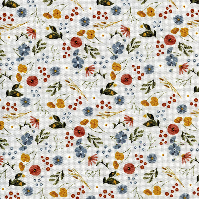 Blank Quilting Corporation Country Farm Flowers - Patchwork and Quilting Fabric from Brown's Craft Shed (Tags: Fabric Floral multi panel )