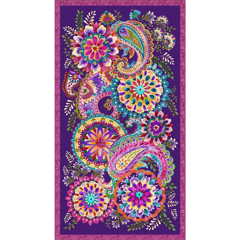 Blank Quilting Corporation Paisley with Medallions Panel - Patchwork and Quilting Fabric from Brown's Craft Shop (Tags: Fabric multi panel )