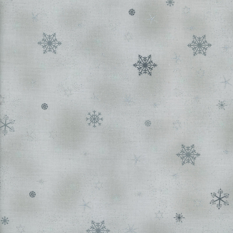 Confidence In Textiles Christmas Silver Snowflakes