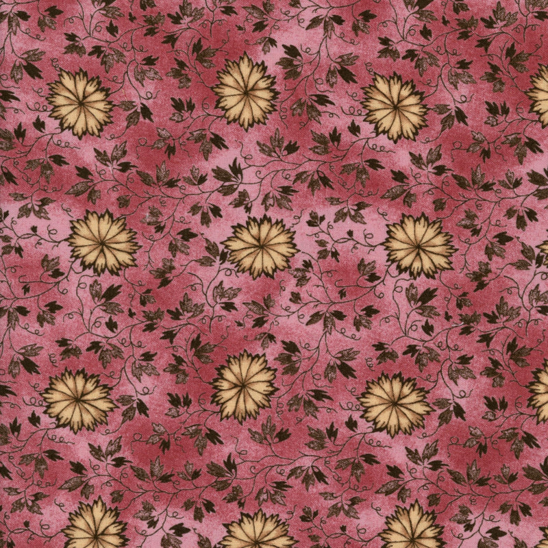 Devonstone Collection Canterbury Companion - Patchwork and Quilting Fabric from Brown's Craft Shed (Tags: Fabric Floral maroon pink )