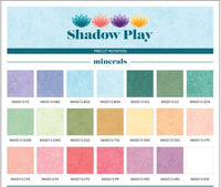 Maywood Studio Shadow Play Minerals 42 square Pack - Patchwork and Quilting Fabric from Brown's Craft Shed (Tags: Fabric 10 inch squares cotton quilting fabric layer cake fabric Maywood Studio Minerals pastel quilting fabric pre-cut quilt pack Shadow Play tonal blender fabric )