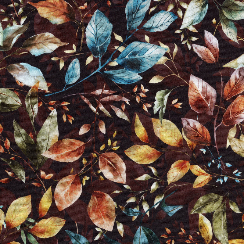 Hoffman Fabrics Autum Leaves - Patchwork and Quilting Fabric from Brown's Craft Shed (Tags: Fabric Floral maroon )