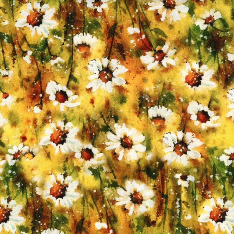 Hoffman Fabrics Daisy Field - Patchwork and Quilting Fabric from Brown's Craft Shed (Tags: Fabric Floral )