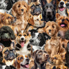 KK Fabrics Furry - Dogs Closeup by Milvale Design Studio - Patchwork and Quilting Fabric from Brown's Craft Shed (Tags: Fabric animal animals beige children cream dogs Neutral novelty playful quilting )