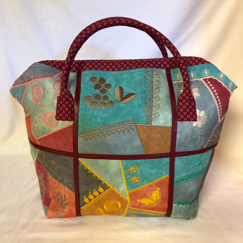 Patchwork Suede - One of a Kind Handmade Bag by Betty - Patchwork and Quilting Fabric from Brown's Craft Shed (Tags: Fabric )
