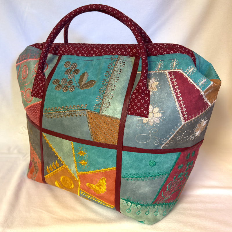 Patchwork Suede - One of a Kind Handmade Bag by Betty - Patchwork and Quilting Fabric from Brown's Craft Shed (Tags: Fabric )
