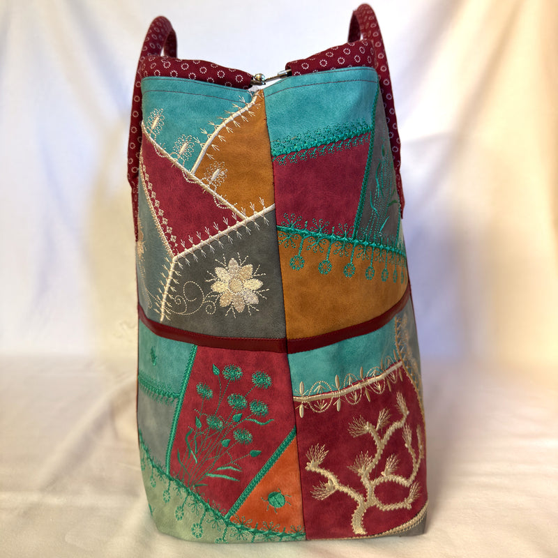 Patchwork Suede - One of a Kind Handmade Bag by Betty - Patchwork and Quilting Fabric from Brown's Craft Shed (Tags: Fabric )