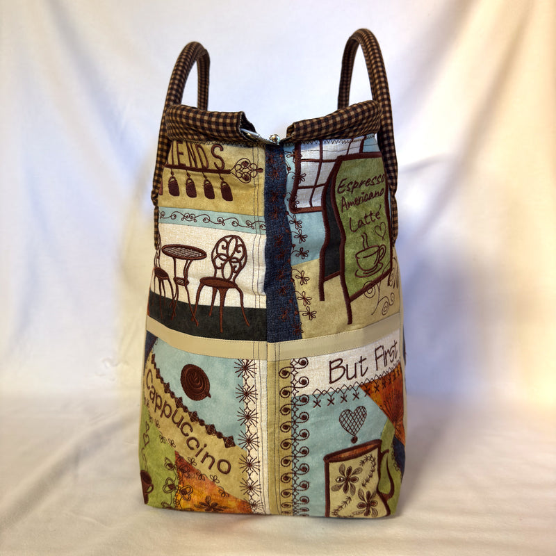 Coffee Time - One of a Kind Handmade Bag by Betty - Patchwork and Quilting Fabric from Brown's Craft Shed (Tags: Fabric )