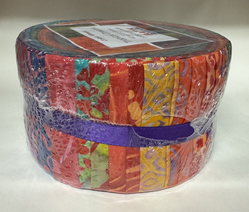 Batik Australia - Tropical Dreams Jelly Roll - Patchwork and Quilting Fabric from Brown's Craft Shed (Tags: Fabric 2.5 inch strips australian batik batik fabric bright batik craft fabric fern print hand dyed batik multicolour batik quilting precut rainbow batik sewing supplies strip roll tropical dreams tropical print )