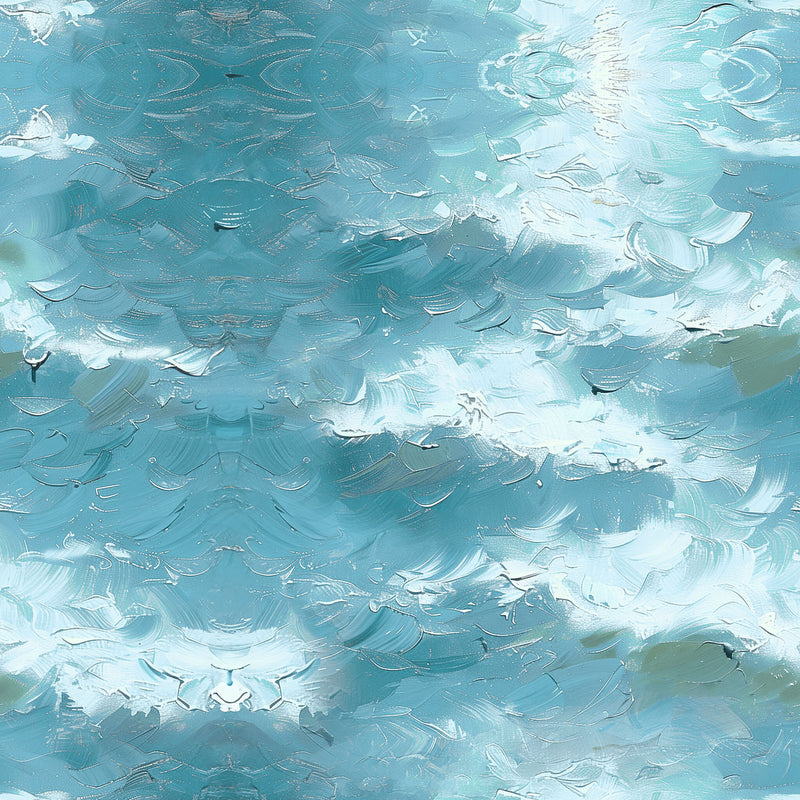 KK Fabrics Southern Voyage: Waves Aqua by Milvale Design Studio - Patchwork and Quilting Fabric from Brown's Craft Shed (Tags: Fabric basics blender blue coastal ocean teal textures water )