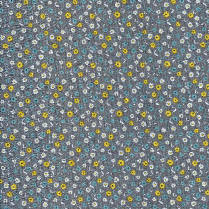 Kennard & Kennard Fabric Freedom - Blue & Yellow Floral Sprigs