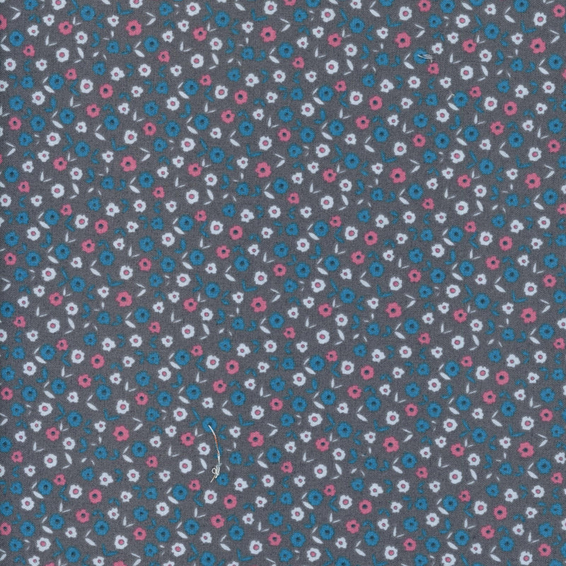 Kennard & Kennard Fabric Freedom - Blue & Pink Floral Sprigs