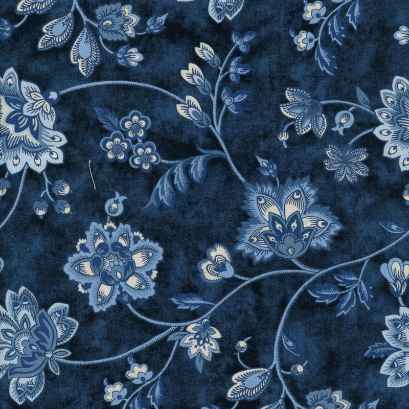 Marcus Fabrics Genevieve - Patchwork and Quilting Fabric from Brown's Craft Shed (Tags: Fabric blue Floral )