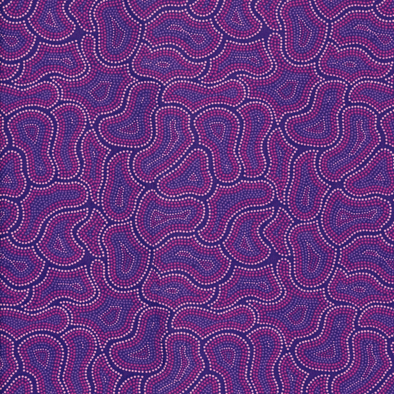 M&S Textiles - Australia Bush Seeds Purple by Cindy Wallace - Patchwork and Quilting Fabric from Brown's Craft Shed (Tags: Fabric Australia australiana blenders Cindy Wallace dots indigenous design M&S Textiles multi nature patterns purple seeds textured whimsical )