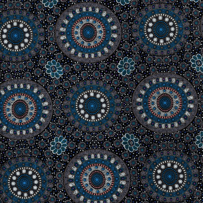 M&S Textiles Austrlia Alura Seed Dreaming Blue - Patchwork and Quilting Fabric from Brown's Craft Shed (Tags: Fabric australiana )