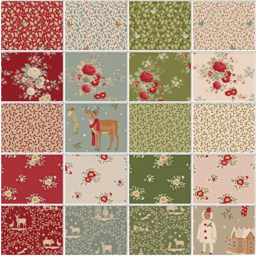 Tilda Fabrics Merry Little Christmas Fat Quarter Bundle (20pcs) - Patchwork and Quilting Fabric from Brown's Craft Shed (Tags: Fabric christmas Fabric Bundle Fat Quarter Bundle )