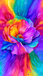 Timeless Treasures Fabrics "Petal Power" Panel by Chong A Hwang - Patchwork and Quilting Fabric from Brown's Craft Shed (Tags: Fabric bright colours Chong A Hwang panel Petal Power rainbow Timeless Treasures )