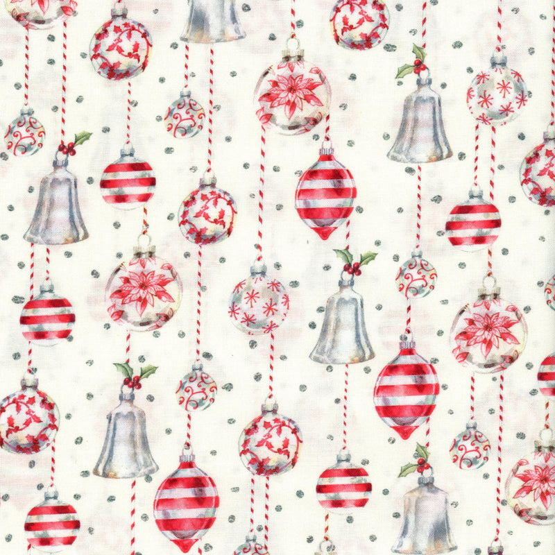 P&B Boutique Christmas Baubles - Patchwork and Quilting Fabric from Brown's Craft Shed (Tags: Fabric christmas )