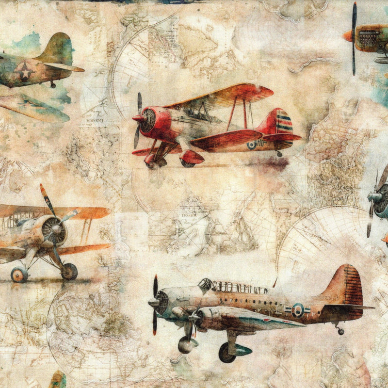 QT Fabrics Flying High - Patchwork and Quilting Fabric from Brown's Craft Shed (Tags: Fabric novelty )
