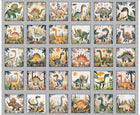 QT Fabrics Dinoroars! Grey Panel - Patchwork and Quilting Fabric from Brown's Craft Shed (Tags: Fabric children dinosaur playful )