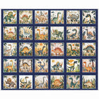 QT Fabrics Dinoroars! Deep Blue Panel - Patchwork and Quilting Fabric from Brown's Craft Shed (Tags: Fabric blue children dinosaur playful )