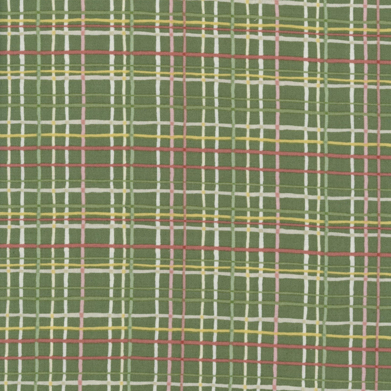 Riley Blake Designs Love Me More by Lisa Audit (Green) - Patchwork and Quilting Fabric from Brown's Craft Shed (Tags: Fabric blenders check green lines Lisa Audit Love Me More multi Neutral pastel patterns plaid Riley Blake Designs )