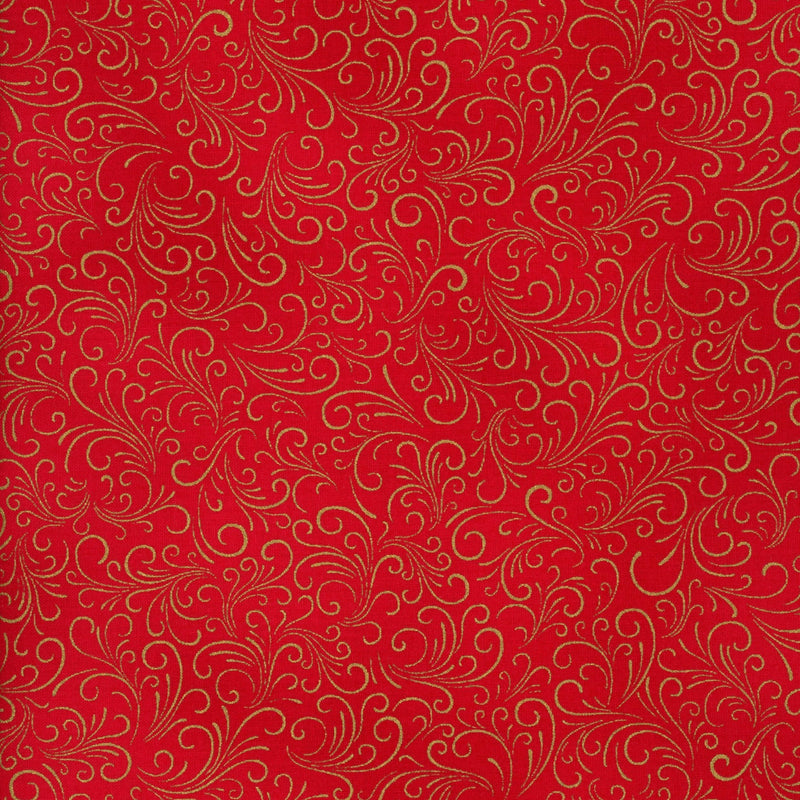 Robert Kaufman Christmas Swirls - Patchwork and Quilting Fabric from Brown's Craft Shed (Tags: Fabric christmas red )