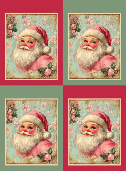 Devonstone Collection Santa's Symphony Panel - Patchwork and Quilting Fabric from Brown's Craft Shed (Tags: Fabric children christmas Devonstone Collection green nostalgic novelty panel red santa vintage )